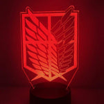 Lampe Attack on Titan Wings of Liberty 3d lampe led 3D