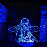 Lampe Attack On Titans 3D LED Nightlights Levi Ackerman lampe led 3D