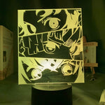 Lampe Demon Slayer Acrylique  Kimetsu No Yaiba décor veilleuse Lampe led 3D Demon Slayer
