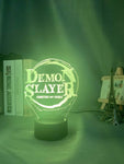 Lampe Demon Slayer Acrylique  Kimetsu No Yaiba décor veilleuse Lampe led 3D Demon Slayer