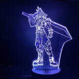 Lampe Final Fantasy Cloud Strife 3D Led Nightlights Illusion lampe led 3D