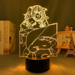 Lampe Genshin Impact Fischl goodies lampe led 3D cadeau décor cosplay