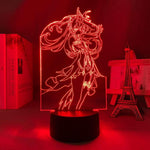 Lampe Genshin Impact Fischl goodies lampe led 3D cadeau décor cosplay