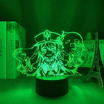 Lampe Genshin Impact Hutao goodies lampe led 3D cadeau décor cosplay