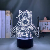 Lampe Genshin Impact Keqing goodies lampe led 3D cadeau décor cosplay