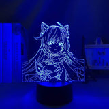 Lampe Genshin Impact Keqing goodies lampe led 3D cadeau décor cosplay