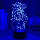 Lampe Genshin Impact Mona Megistus goodies lampe led 3D cadeau décor cosplay