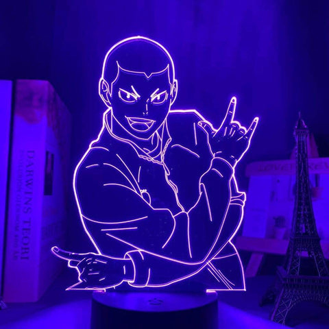 Lampe Haikyuu Ryunosuke Tanaka goodies manga animé lampe led 3D