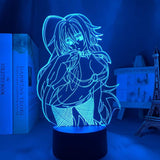 Lampe High School DxD Rias Gremory goodies manga animé lampe led 3D cadeau décor