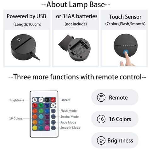 Lampe Hunter X Hunter  Lampe led 3D Décor