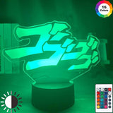 Lampe JoJo's Bizarre Adventure Letter  Lampe led 3D Décor