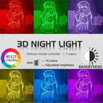 Lampe Kagome Higurashi Figure Girls Led Night Light for Dorm Decor lampe led 3D