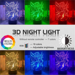 Lampe Kimetsu No Yaiba Led Night Light Anime Demon Slayer Lamp for Bedroom Decor Agatsuma Zenitsu Light lampe led 3D