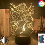 Lampe Kimetsu No Yaiba Led Night Light Anime Demon Slayer Lamp for Bedroom Decor Agatsuma Zenitsu Light lampe led 3D