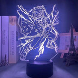 Lampe Kimetsu No Yaiba Led Night Light Anime Demon Slayer Lamp for Bedroom Decor Agatsuma Zenitsu Light lampe led 3D