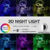 Lampe Levi Ackerman Figure Led Night Light for Kids Lampe Attack on Titan Gift