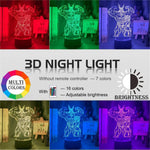Lampe My Hero Academia All Might et Denki Kaminari décor veilleuse Lampe led 3D My hero academia