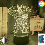 Lampe My Hero Academia All Might et Denki Kaminari décor veilleuse Lampe led 3D My hero academia