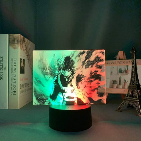 Lampe My Hero Academia Shoto Todoroki  lampe led 3D goodies cadeau décoration manga