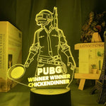 Lampe PlayerUnknown's Battlegrounds 3d Led Night Light 16 Colors lampe led 3D
