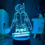 Lampe PlayerUnknown's Battlegrounds 3d Led Night Light 16 Colors lampe led 3D