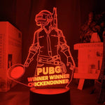 Lampe PlayerUnknown's Battlegrounds 3d Led Night Light 16 Colors lampe led 3D