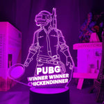 Lampe PlayerUnknown's Battlegrounds 3d Led Night Light 16 Colors lampe led 3D