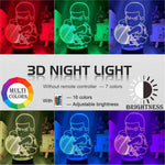 Lampe SLAM DUNK Hanamichi Sakuragi Lampe Led 3D veilleuse Décor