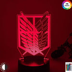 Lampe SNK 3D Wings of Liberty Attack on Titan lampe cadeau décor goodies