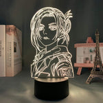 Lampe SNK Attack on Titan Annie Leonhart lampe led 3D cadeau décor goodies