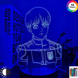 Lampe SNK Attack on Titan Armin Arlert Manga Shingeki No Kyojin lampe led 3D cadeau manga