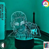 Lampe SNK Attack on Titan Eren X Jujutsu Kaisen lampe led 3D cadeau décor goodies