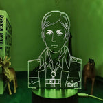 Lampe SNK  Attack on Titan Erwin Smith lampe led 3D cadeau décor goodies