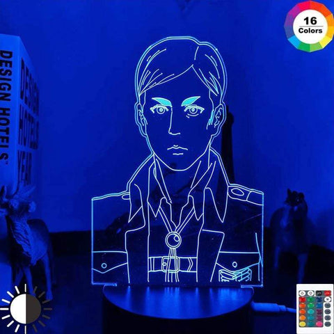 Lampe SNK  Attack on Titan Erwin Smith lampe led 3D cadeau décor goodies