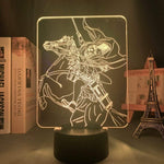 Lampe SNK Attack on Titan Erwin Smith lampe led 3D cadeau décor manga
