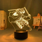 Lampe SNK Attack on Titan Levi Ackerman lampe led 3D cadeau décor goodies
