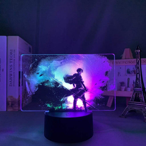 Lampe snk Attack on Titan Levi Ackerman  lampe led 3D goodies cadeau décoration manga