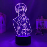 Lampe snk Attack on Titan Levi Ackerman Rose goodies manga lampe led 3D cadeau décor