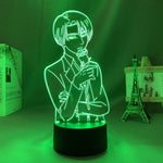 Lampe snk Attack on Titan Levi Ackerman Rose goodies manga lampe led 3D cadeau décor