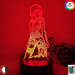 Lampe SNK Attack on Titan Mikasa Ackerman lampe led 3D cadeau décor goodies