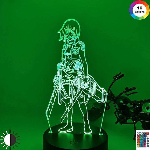 Lampe SNK Attack on Titan Mikasa Ackerman lampe led 3D cadeau décor goodies