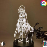 Lampe SNK Attack on Titan Mikasa Ackerman lampe led 3D cadeau décor goodies