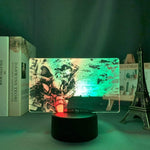 Lampe snk attaque des titans Attack on Titan Levi Ackerman goodies manga animé lampe led 3D