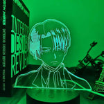 Lampe SNK Levi Ackerman Attack on Titan lampe led 3D cadeau décor goodies