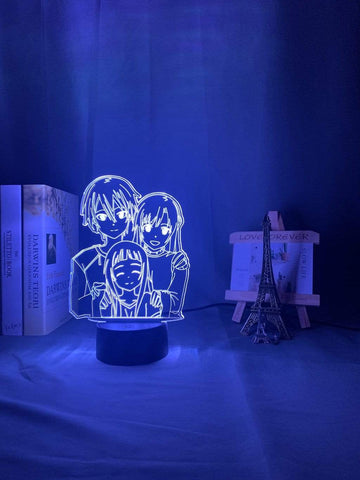 Lampe Sword Art OnlineSAO Kirigaya Kazuto Table Lamp Yuuki Asuna Lampe Led 3D veilleuse Décor