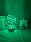 Lampe Sword Art OnlineSAO Kirigaya Kazuto Table Lamp Yuuki Asuna Lampe Led 3D veilleuse Décor
