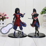 Lot de 2 figurines 17cm Anime Naruto Uchiha Madara Uchiha Sasuke.