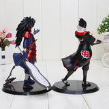 Lot de 2 figurines 17cm Anime Naruto Uchiha Madara Uchiha Sasuke.