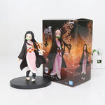 Lot de 3 figurines Demon Slayer Q.ver Kimetsu no Yaiba Nezuko Tanjirou Zenitsu Giyuu Inosuke PVC Action Figure Anime Demon Slayer