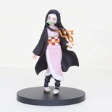 Lot de 3 figurines Demon Slayer Q.ver Kimetsu no Yaiba Nezuko Tanjirou Zenitsu Giyuu Inosuke PVC Action Figure Anime Demon Slayer